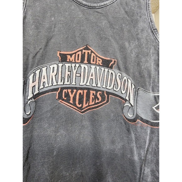 Vintage Harley-Davidson Muscle Shirt Barre Vermont Size Large - Picture 2 of 6